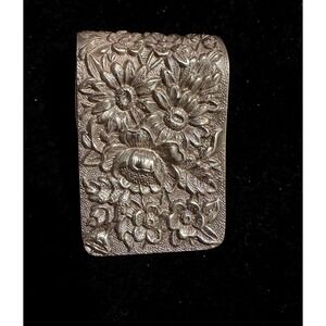 S KIRK Sterling Silver Napkin  Clip Floral Repose